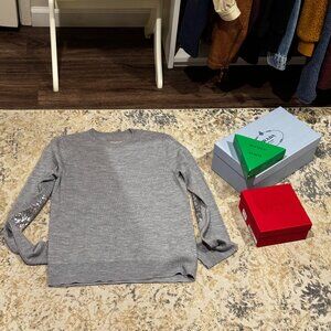 Zadig and Voltaire sweater XS, Gray with sequined elbows